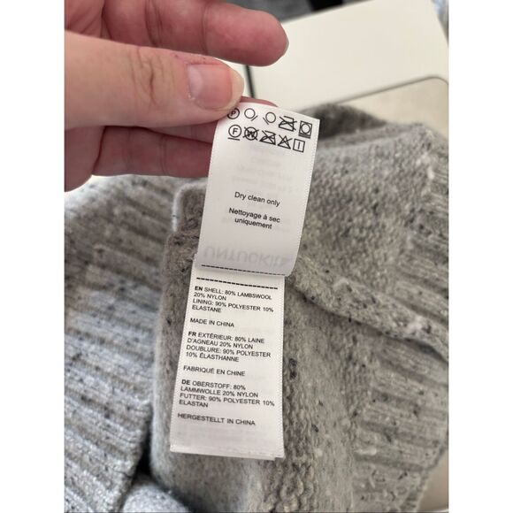 UNTUCKit Vangone Sweater Mens Size Large Lambswool Blend Gray Pullover Mock Neck - Picture 4 of 11